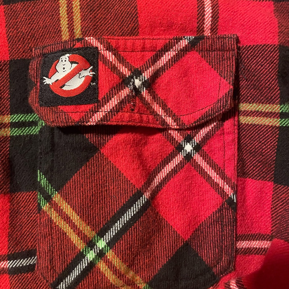Ghostbusters Flannel Men's Shirt L - Picture 3 of 11